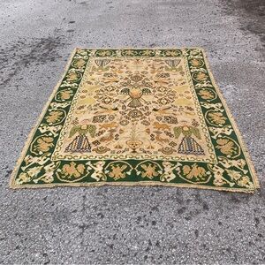 Vintage hand made arraiolos rug